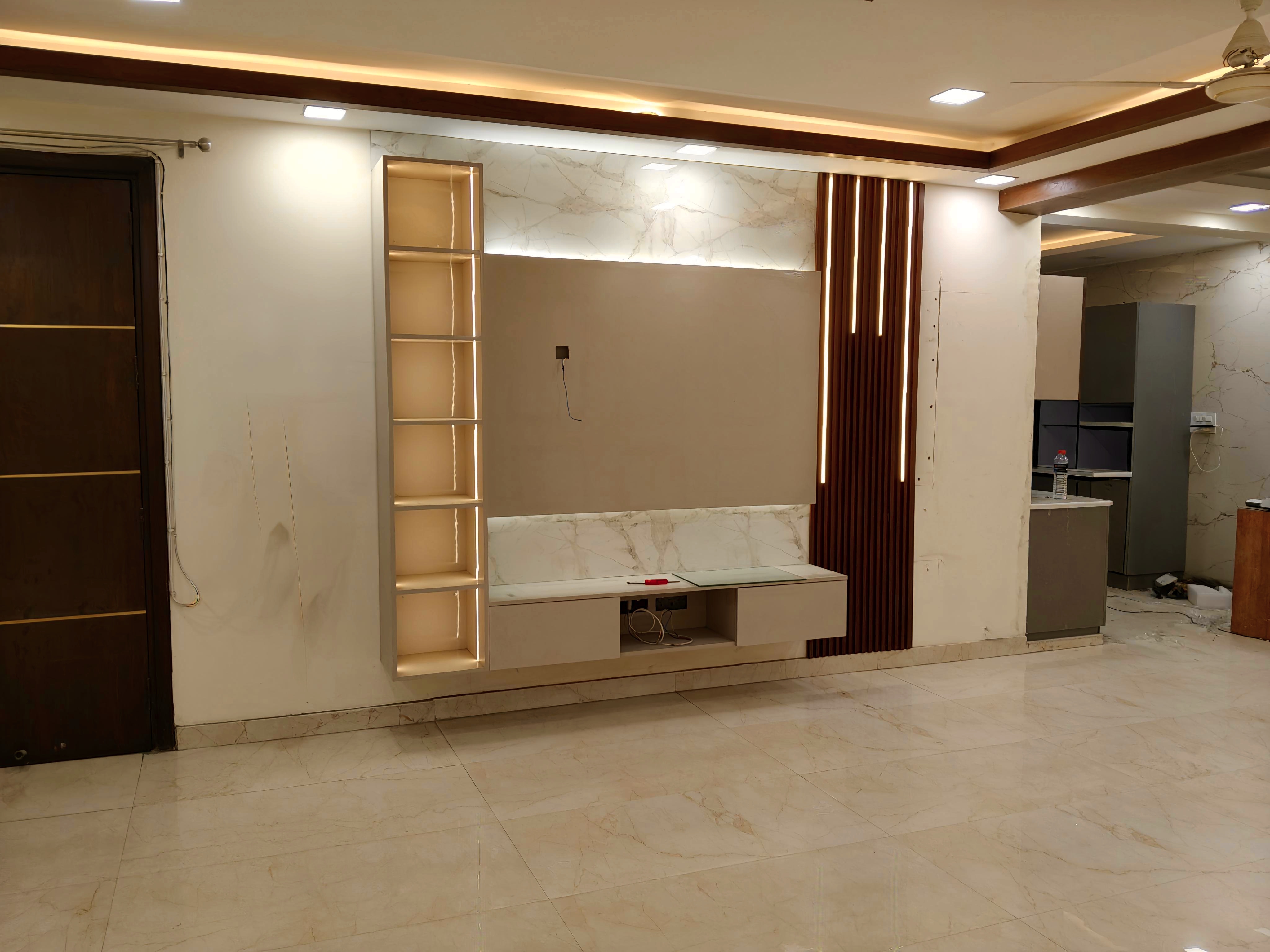 UrbCraftHome — custom TV unit and living room interior